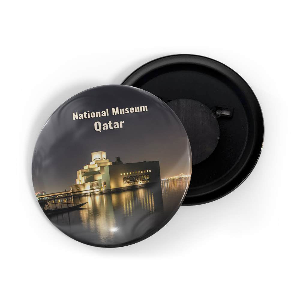 dhcrafts Fridge Magnet Multicolor Famous Tourist Place National Museum Qatar Glossy Finish Design Pack of 1